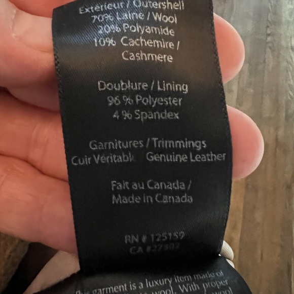 Mackage Ladies Camel Coloured Double Breasted Wool/Cashmere Knee Length Coat - Picture 4 of 6